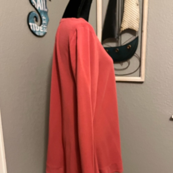 CUPIO Coral Asymmetrical Hem Long Sleeve top!!  Size L - Picture 3 of 9